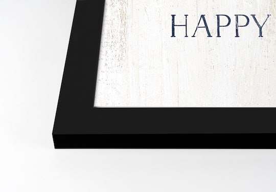 Plaid Truck Happy Thanksgiving Fall Print in Black Frame